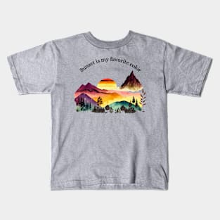 Sunset is my favorite color Kids T-Shirt